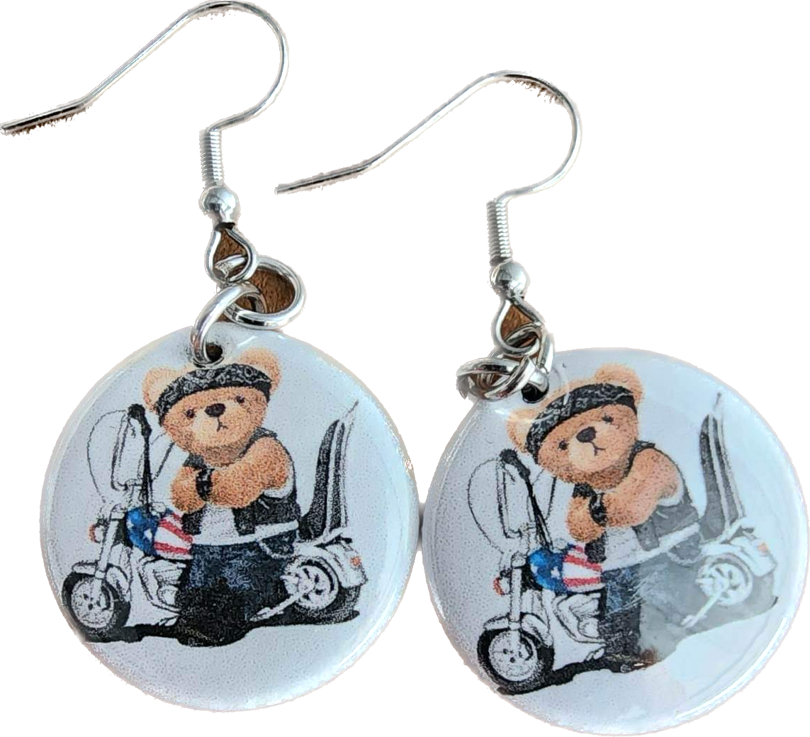Earring - Biker Bear